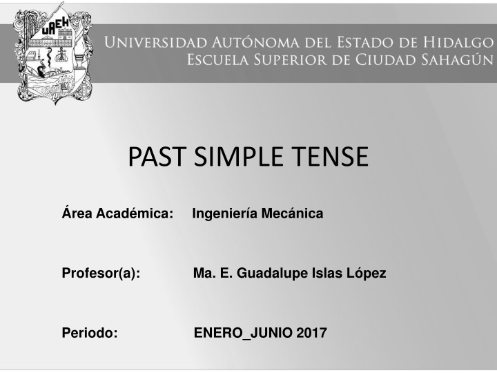 past simple tense n.w