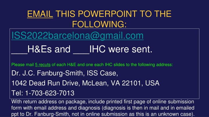 Correlative Case Submission for ISS 2022 Barcelona