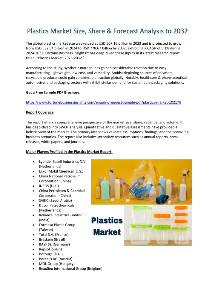 plastics market size share forecast analysis n.w