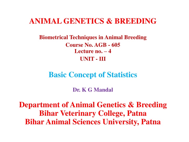 animal genetics breeding n.w