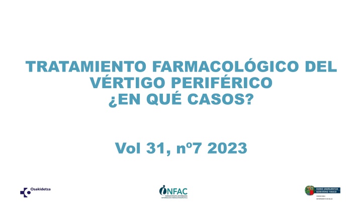 tratamiento farmacol gico del v rtigo perif rico n.w