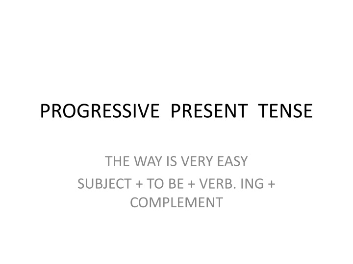 progressive present tense n.w
