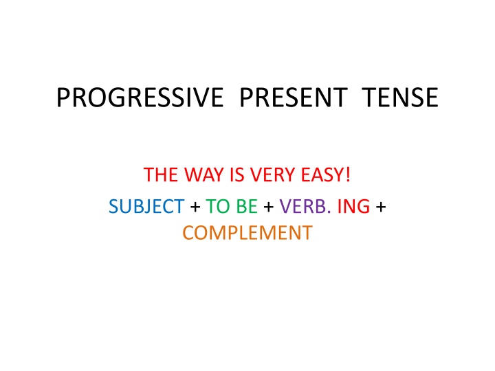 progressive present tense n.w