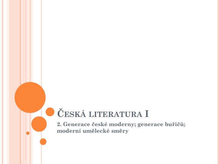 esk literatura i 2 generace esk moderny generace n.w