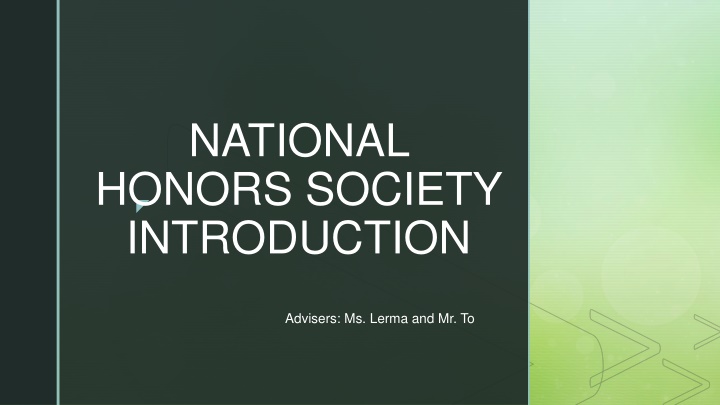 national honors society introduction n.w