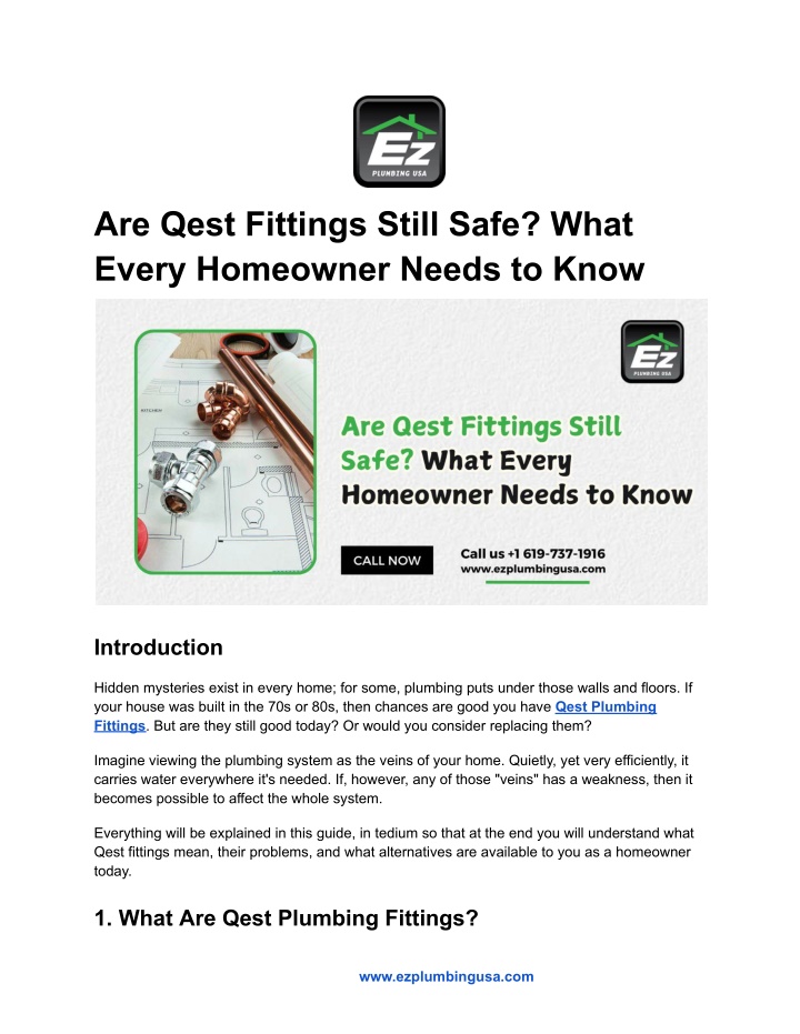 are qest fittings still safe what every homeowner n.w
