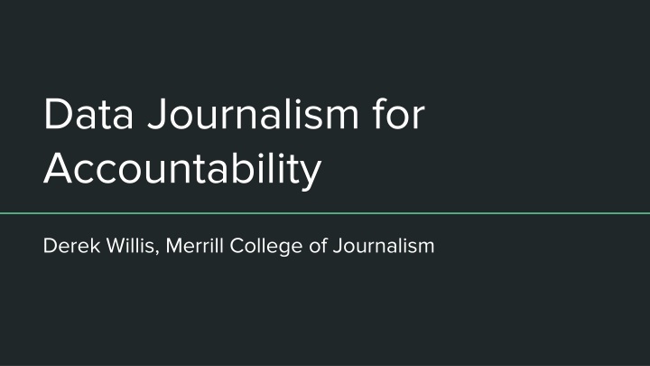 data journalism for accountability n.w