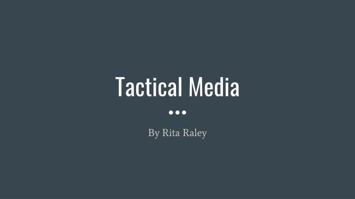 tactical media n.w