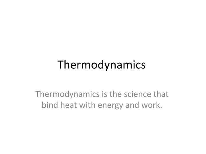 thermodynamics n.w