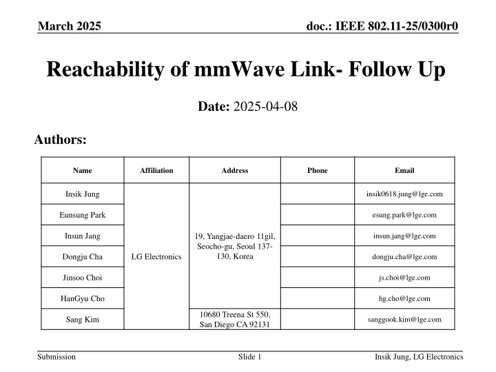 Proposed Two-Step Reachability Estimation for mmWave Networks