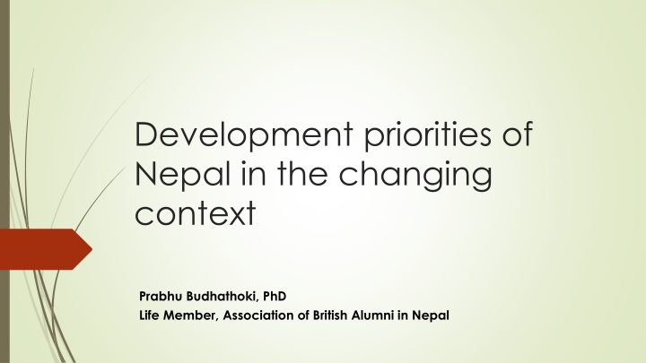 development priorities of nepal in the changing n.w