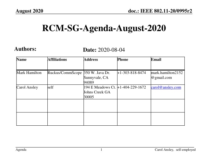 august 2020 n.w