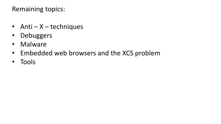 remaining topics n.w
