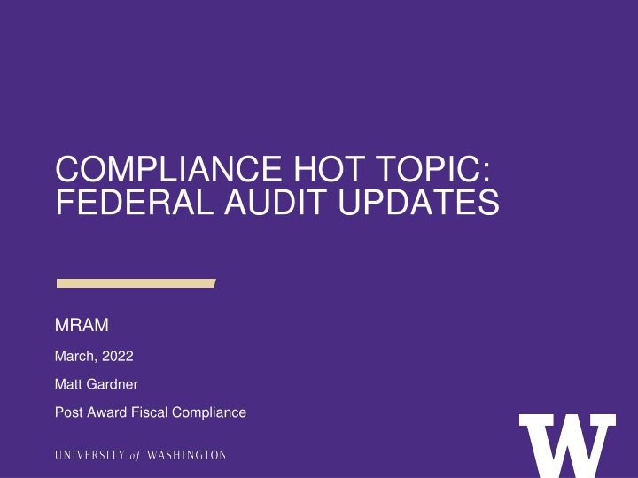 Federal Audit Updates - NSF and DHHS Findings