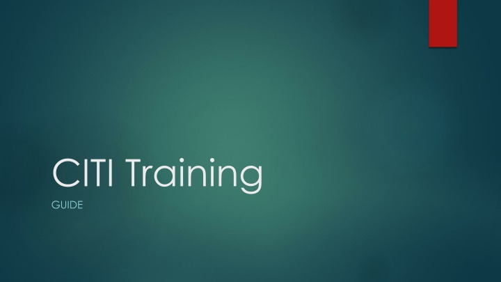 citi training guide n.w