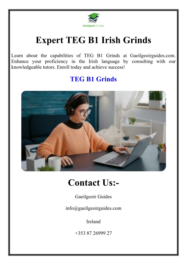 expert teg b1 irish grinds n.w