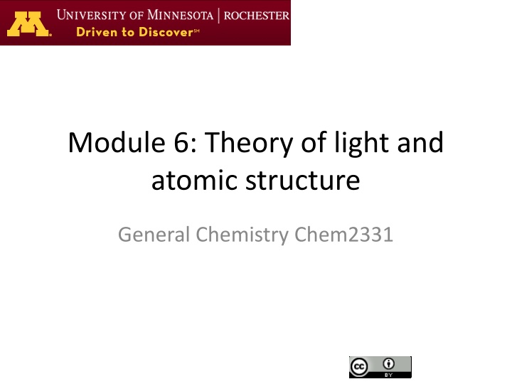 module 6 theory of light and atomic structure n.w