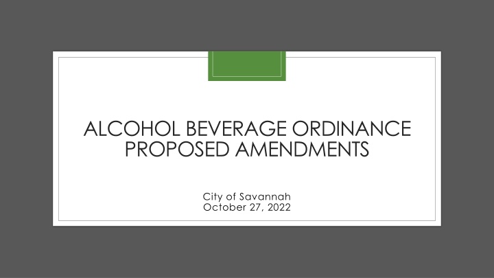 alcohol beverage ordinance proposed amendments n.w