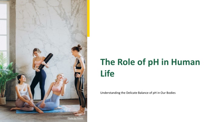 the role of ph in human life n.w