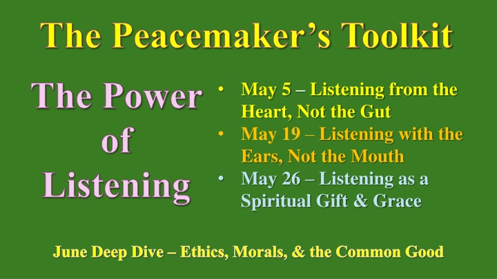 the peacemaker s toolkit n.w