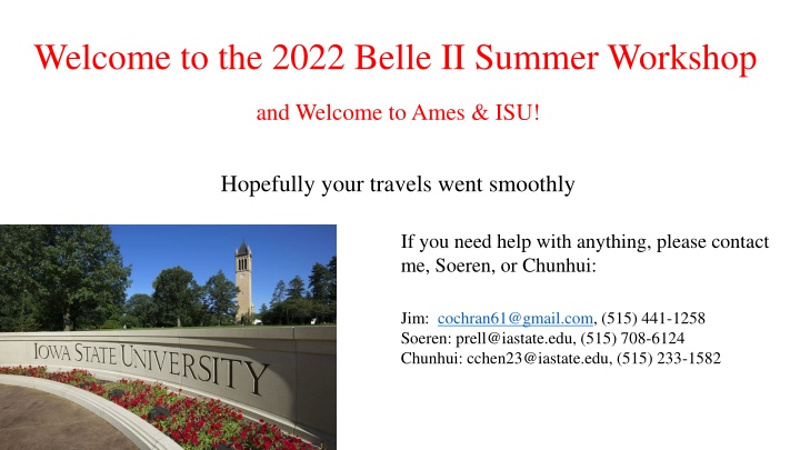 welcome to the 2022 belle ii summer workshop n.w