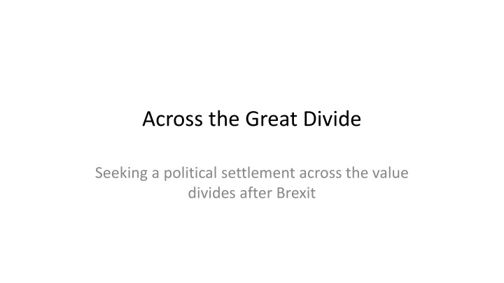 across the great divide n.w