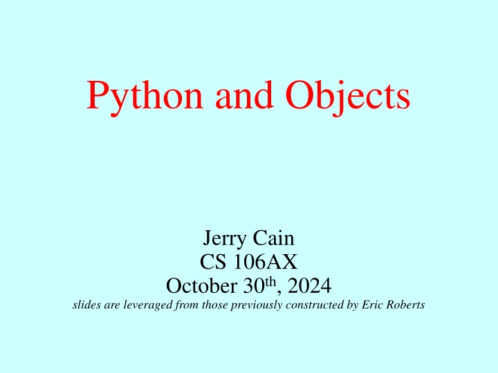 python and objects n.w