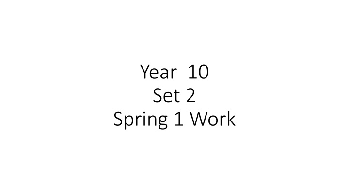 year 10 set 2 spring 1 work n.w
