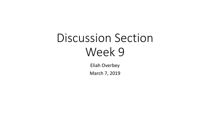 discussion section week 9 n.w