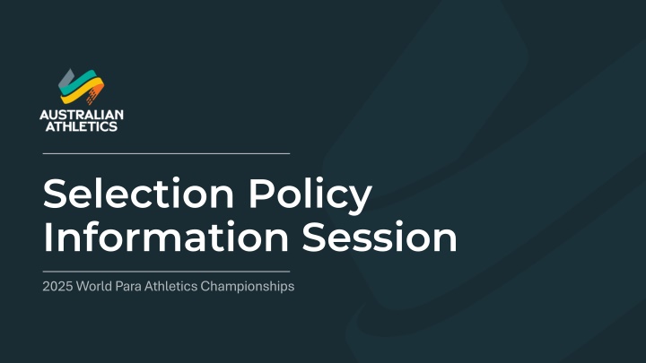 selection policy information session n.w