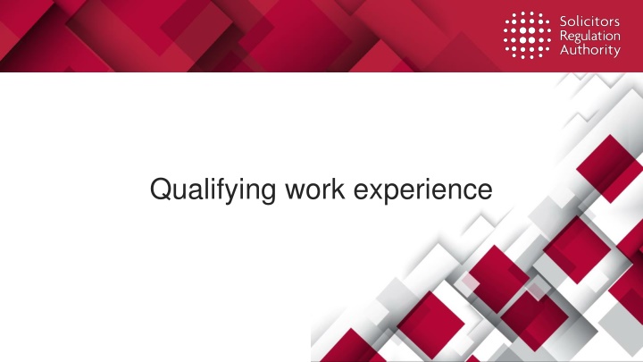 qualifying work experience n.w