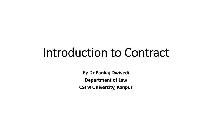 introduction to contract introduction to contract n.w