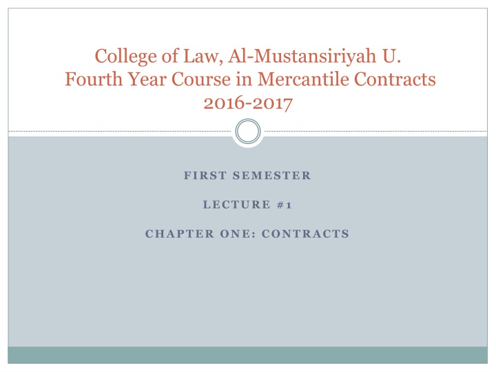 Contracts: Definition, Classification, Formation Steps