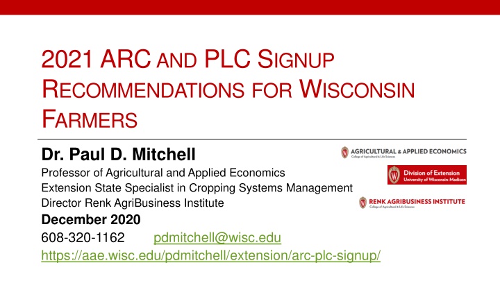 2021 arc and plc s ignup r ecommendations n.w