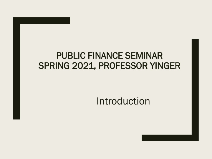 public finance seminar public finance seminar n.w