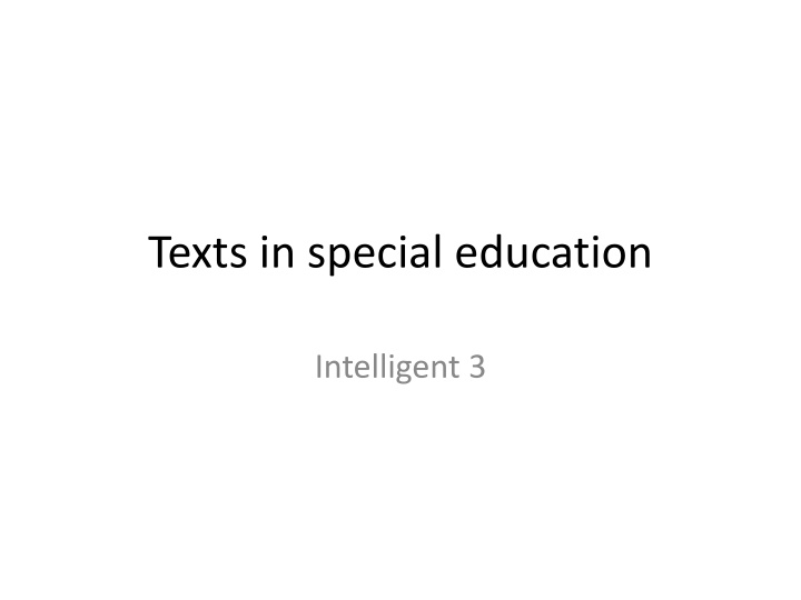 texts in special education n.w