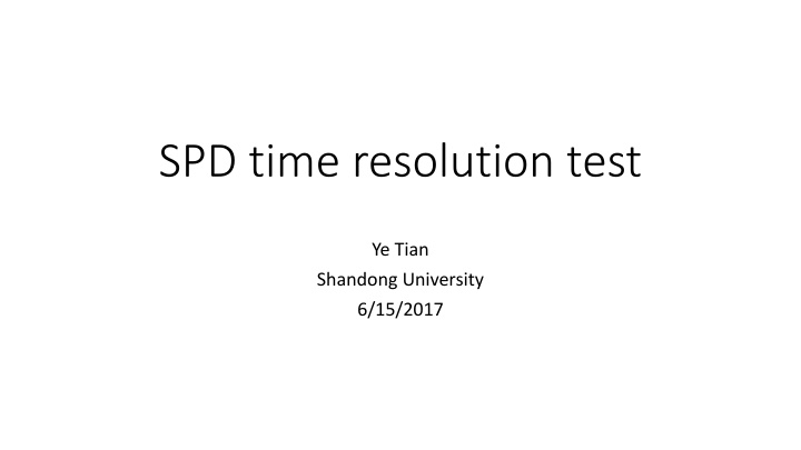 spd time resolution test n.w