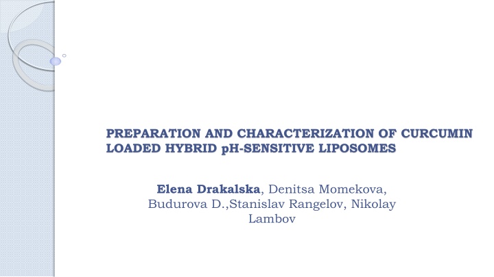 preparation and characterization of curcumin n.w