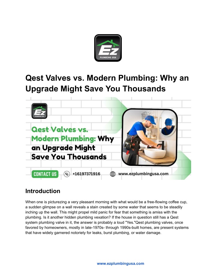 qest valves vs modern plumbing why an upgrade n.w
