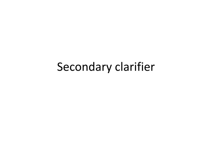secondary clarifier n.w