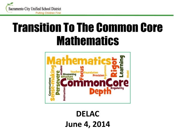 transition to the common core mathematics n.w