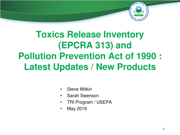 toxics release inventory epcra 313 and pollution n.w