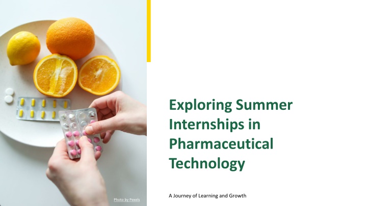 exploring summer internships in pharmaceutical n.w