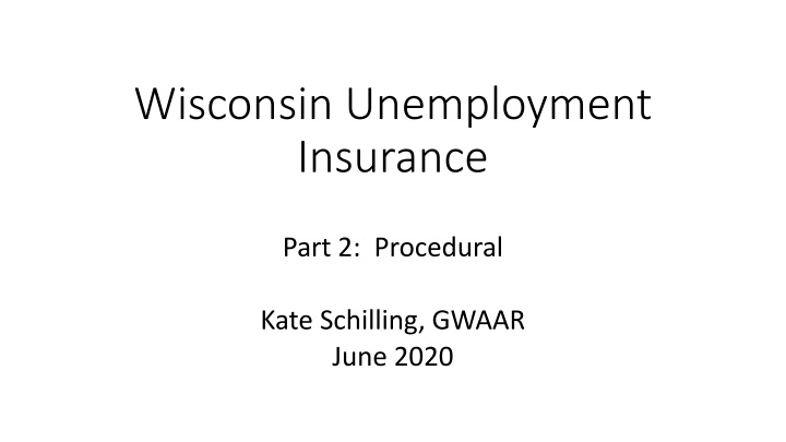 wisconsin unemployment insurance n.w