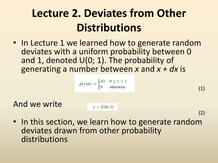 lecture 2 deviates from other distributions n.w