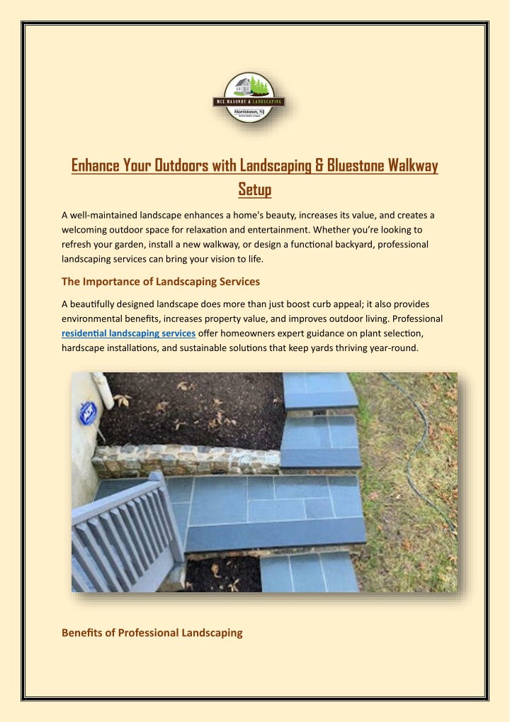 enhance your outdoors with landscaping bluestone n.w