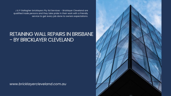 Retaining Wall Repairs in Brisbane - by Bricklayer Cleveland