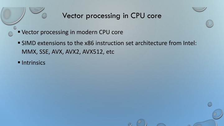 An Overview of Vector Processing in Modern CPUs
