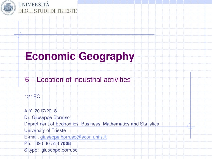 economic geography n.w
