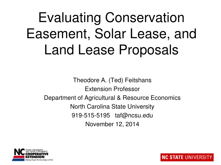 evaluating conservation easement solar lease n.w
